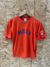 Vintage 90s Mets T-Shirt Size Small Orange Short Sleeve by Jerzees